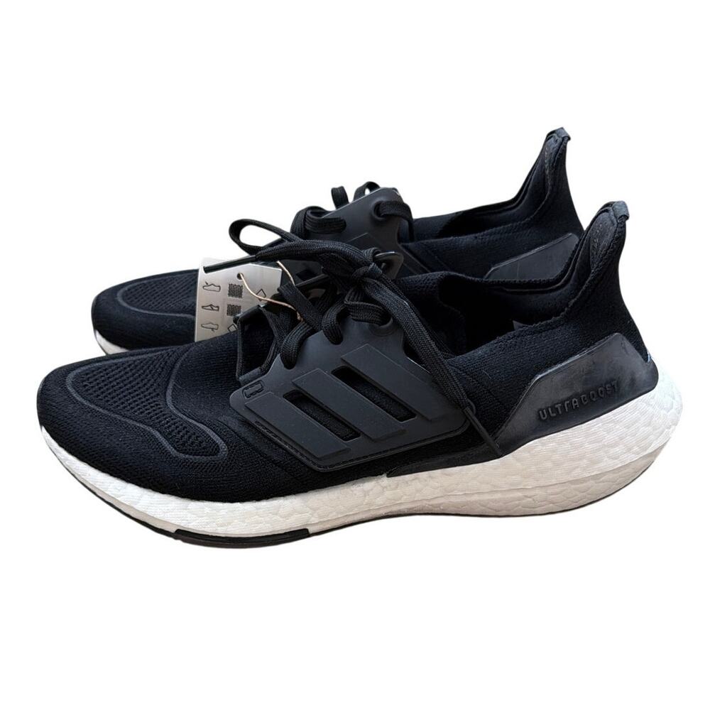 Adidas Ultraboost 22 W Black White Women Running Shoes Sneaker Knit GX5591 8.5
